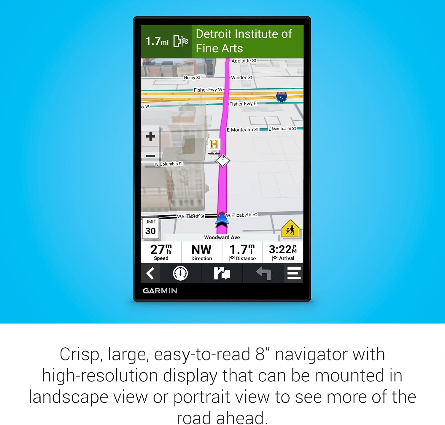 Garmin DriveSmart 86, 8-inch Car GPS Navigator with Bright, Crisp High-Resolution Maps and Garmin Voice Assist