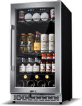 18'' Beverage Refrigerator, 160-Can Built-in or Freestanding Beverage Cooler with Four Adjustable Leveling Feet and Adjustable Shelves for Soda, Beer, Water, and Wine – Perfect for Home, Office, or Ba