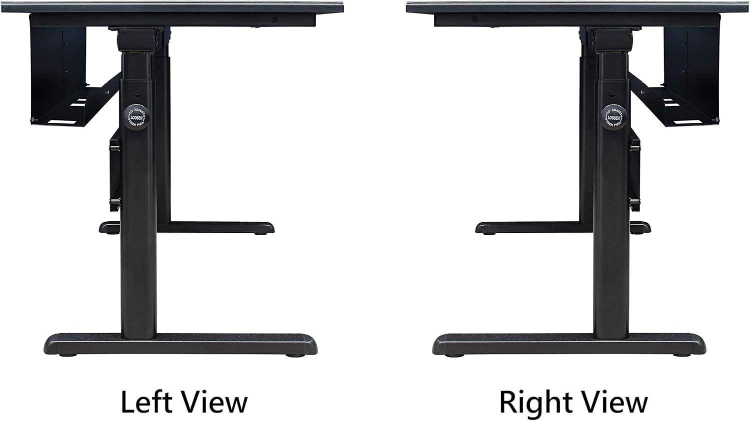 Thermaltake Tt Gaming Level 20 Gt Battlestation Computer Gaming Desk, Adjustable Heights, Scratch Resistant Surface, Full-Sized Desk Mat, GD-LBS-BRHANX-01 , Black