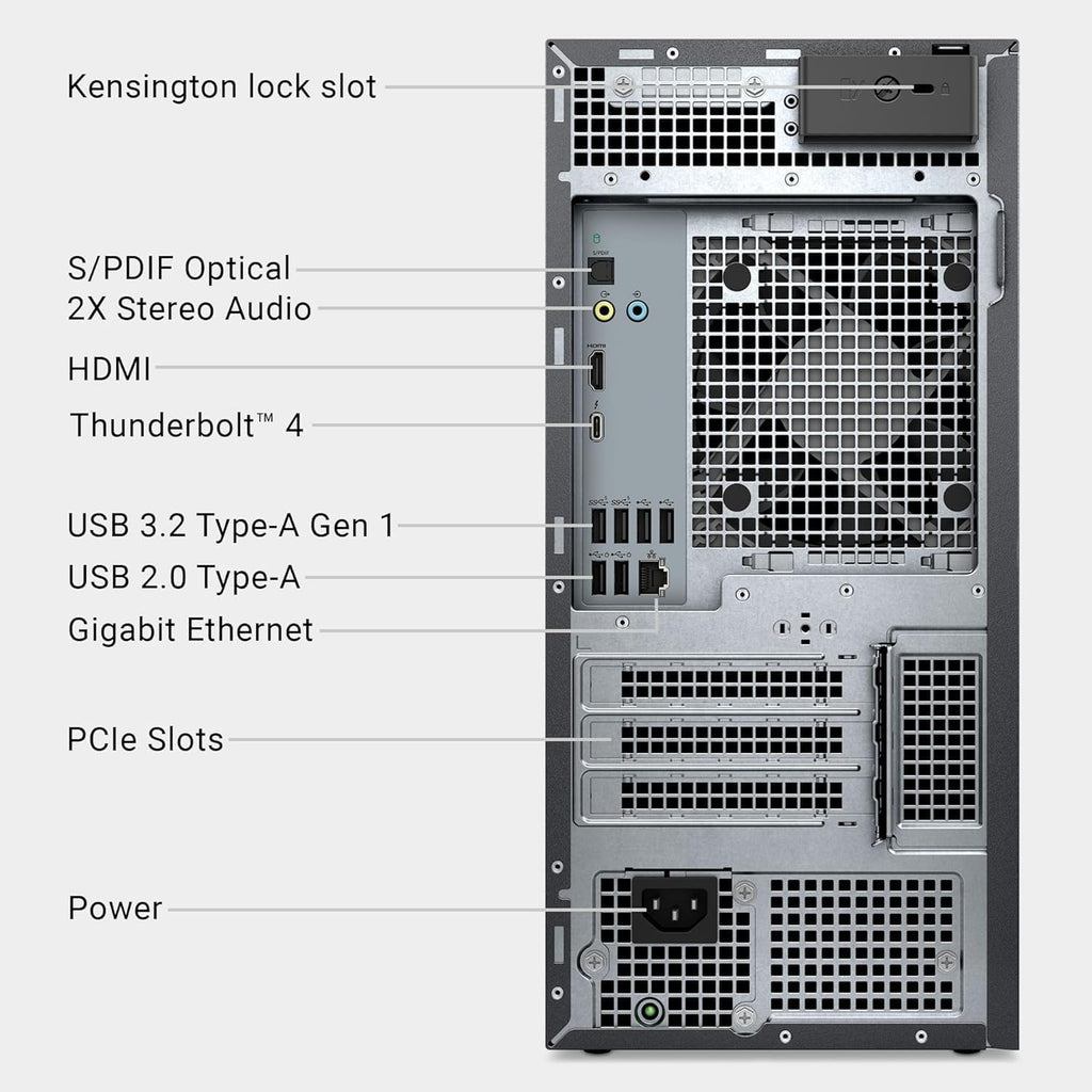 Dell Tower Plus EBT2250 Desktop Computer - Series 2 Intel Core Ultra 7 265 20-Core Processor up to 5.3 GHz, 64GB DDR5 RAM, 1TB NVMe SSD, NVIDIA GeForce RTX 4060 8GB GDDR6, Windows 11 Pro, Graphite