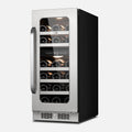 Whynter BSR-029DW 15 inch Built-ln 29 Bottle Undercounter Stainless Steel Wine Fridge with Reversible Door, Digital Control, Lock, and Carbon Filter