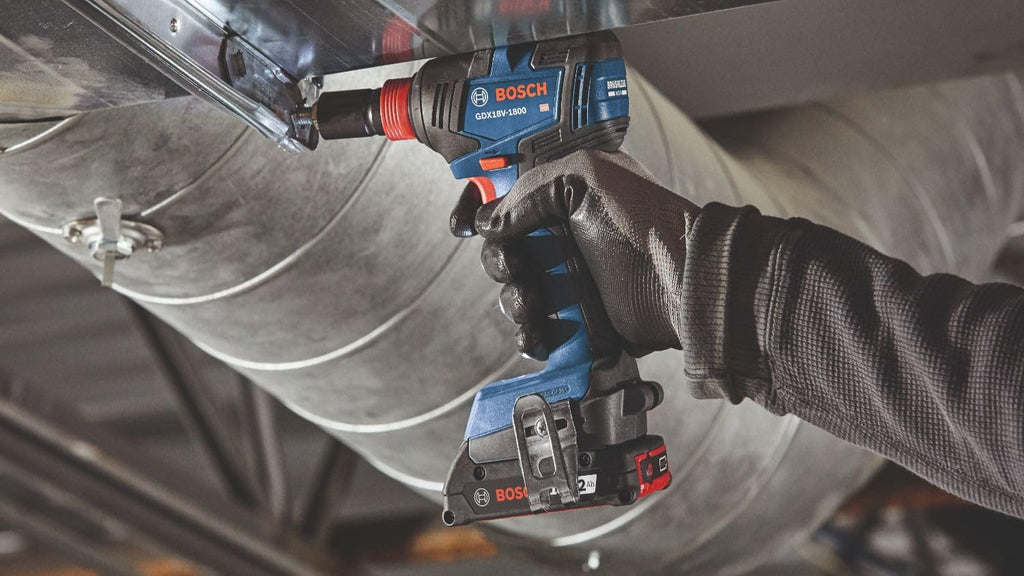 Bosch GXL18V-240B22 18V 2-Tool Combo Kit with 1/2 In. Hammer Drill/Driver, Two-In-One 1/4 In. and 1/2 In. Bit/Socket Impact Driver/Wrench and (2) 2 Ah Standard Power Batteries