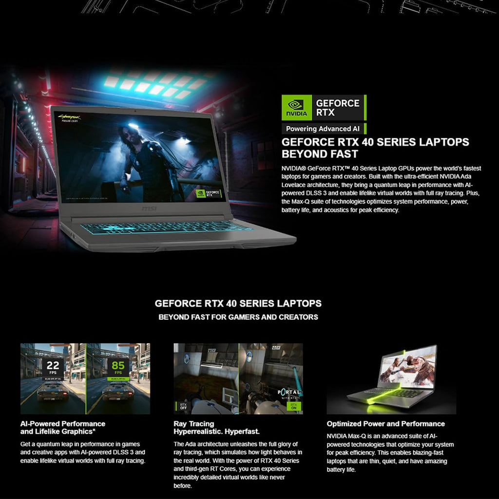 MSI Thin 15 Gaming Laptop | GeForce RTX 4060 Laptop GPU | AMD Ryzen 9 8945HS | 15.6' FHD IPS Display | Backlit KB | w/Office & External DVD Drive | Windows 11 Pro | 64GB RAM | 2 TB SSD