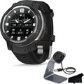 Garmin Instinct Crossover, Rugged Hybrid Multisport GPS Smartwatch, Black | Heart Rate Monitor, Analog Hands and Digital Display, Up to 28 Day Battery Life with Signature Series Charging Bundle
