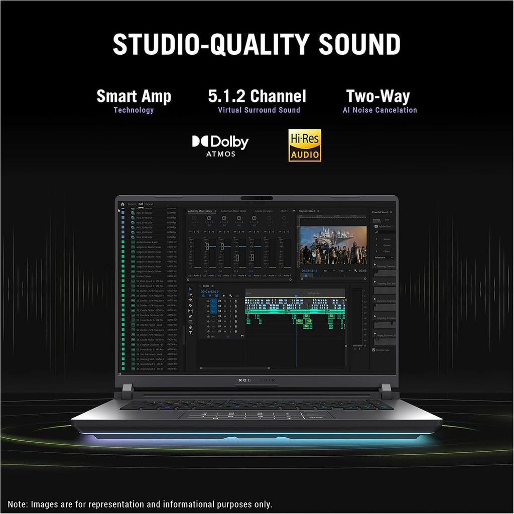 ASUS ROG Strix G16 Gaming Laptop, Intel Ultra 9-275HX, 32 GB DDR5 RAM, 2 TB PCIe SSD, 16' 2.5K (2560x1600) Display, Nvidia G-Force RTX 5080, RGB Backlit Chiclet Keyboard, W11 Home, Eclipse Gray