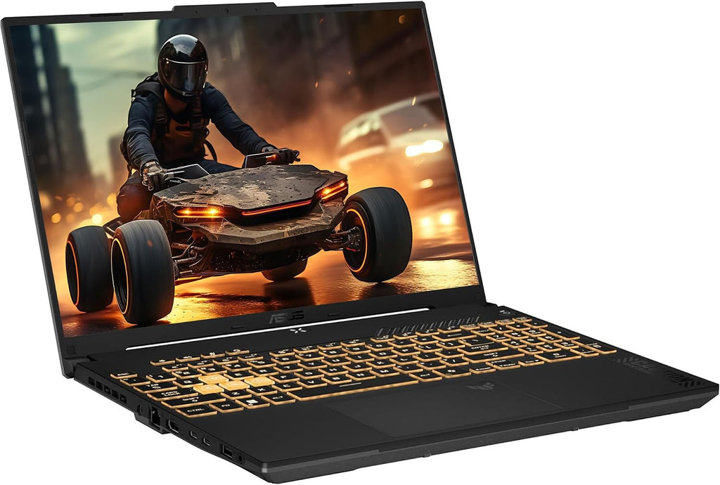 ASUS TUF F16 Gaming Laptop, Intel 5-210H, 64 GB DDR5 RAM, 2 TB PCIe SSD, 16'' FHD+ (1920x1200, WUXGA) 144Hz IPS Display, Nvidia G-Force RTX 4050, 1-Zone RGB Backlit Keyboard, W11 Pro, Mecha Gray
