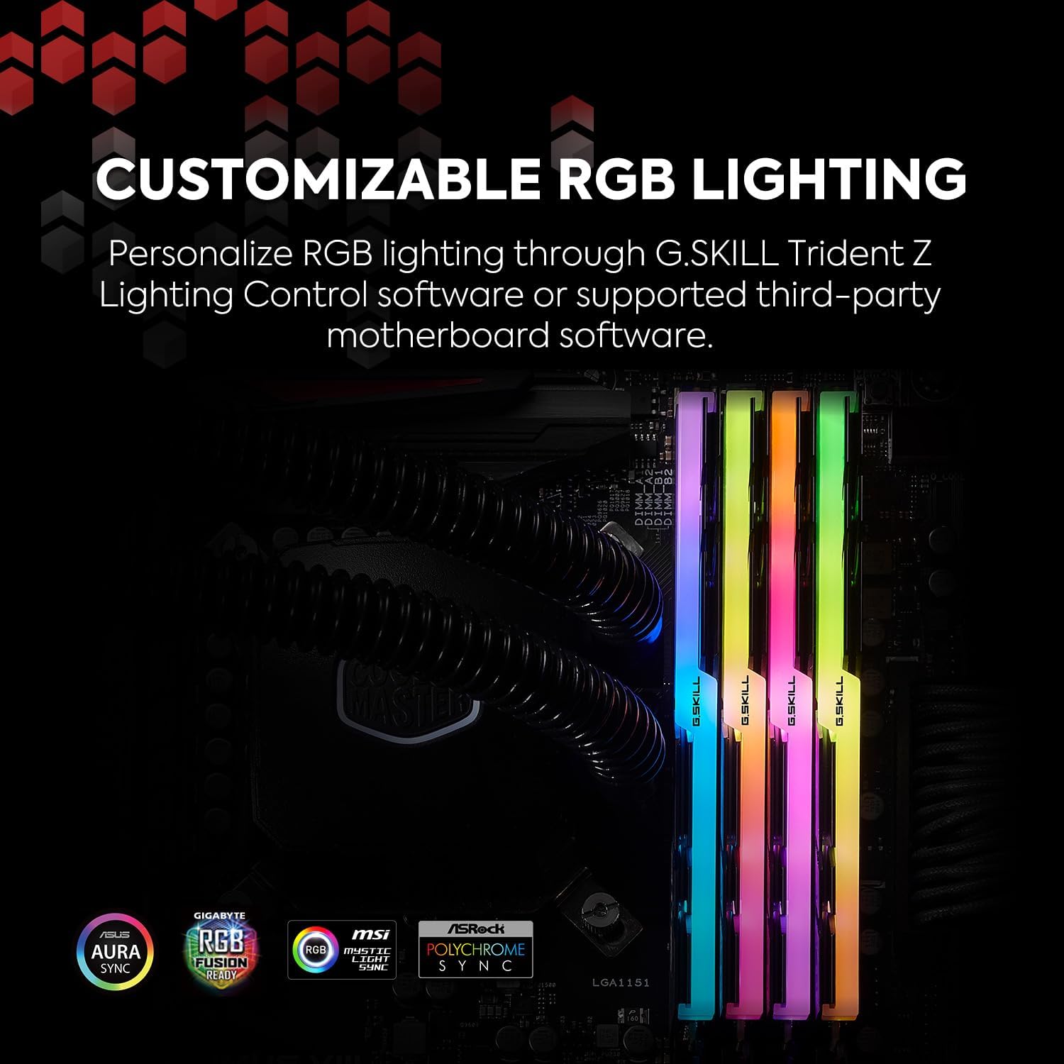 G.SKILL Trident Z RGB Series DDR4 RAM (XMP) 16GB (2x8GB) 3600MT/s CL18-22-22-42 1.35V Intel AMD Desktop Computer Memory U-DIMM (F4-3600C18D-16GTZR)