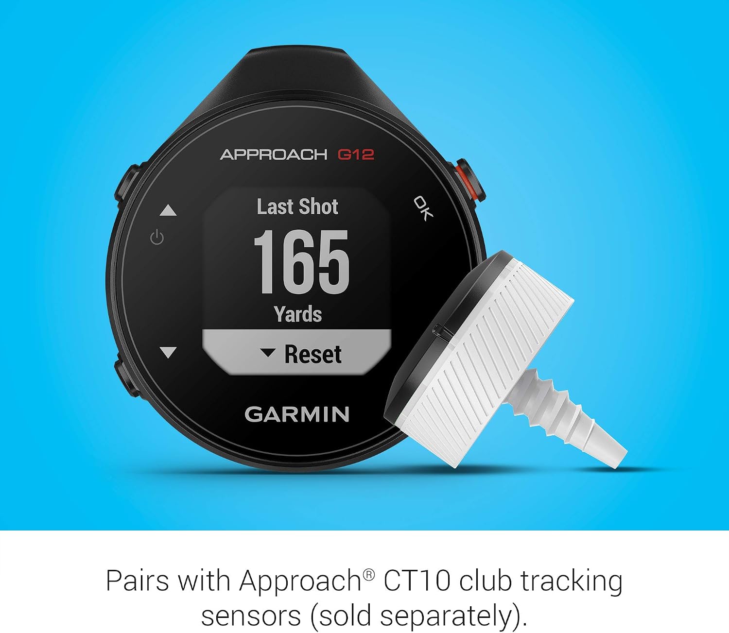 Garmin Approach G12, Clip-on Golf GPS Rangefinder, 42k+ Preloaded Courses, 010-02555-00