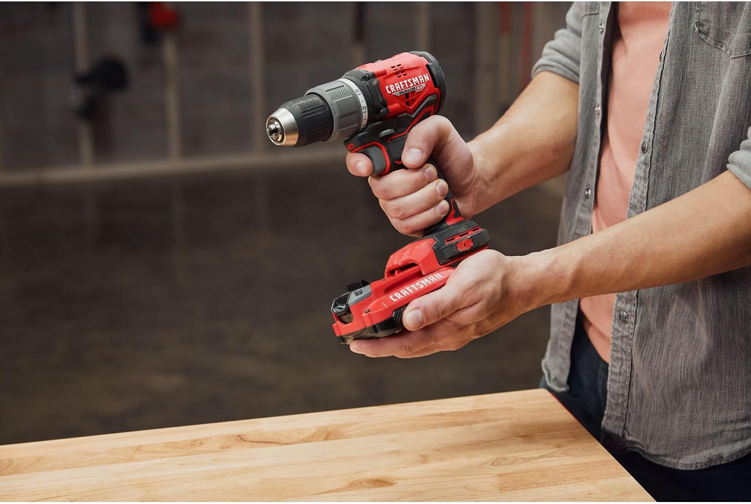 CRAFTSMAN RP+ Cordless Drill/Driver Kit, with 2 Batteries and Charger, Brushless (CMCD713C2)