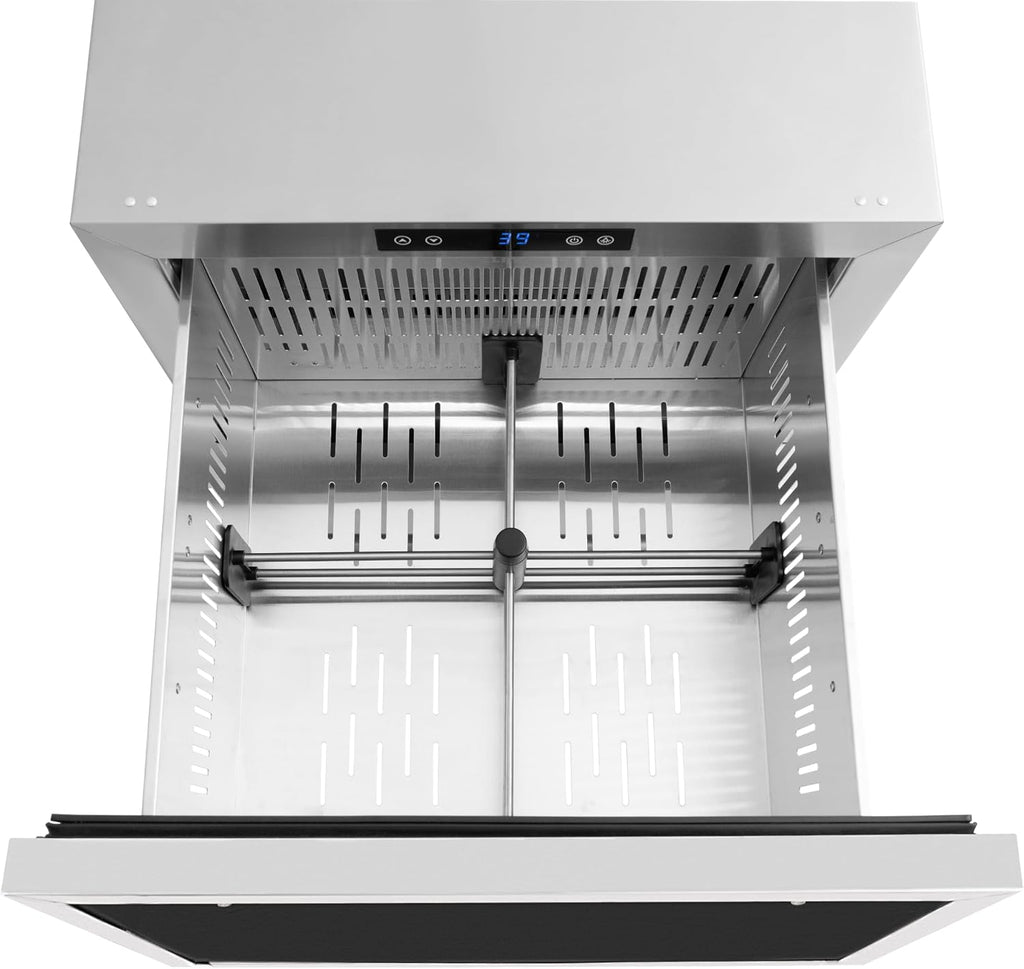 Z Line Kitchen and Bath ZLINE 24 in. Touchstone 168 Can Outdoor-Rated Dual Refrigerator Drawer with Panel-Ready Doors (RDSPO-24)