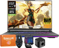 ASUS ROG Strix G16 Gaming Laptop, AMD Ryzen 9 8940HX (16 Cores, 32 Threads, up to 5.3GHz), NVIDIA RTX 5070Ti 12GB GDDR7, 64 GB DDR5 RAM, 2 TB SSD, 16' FHD WUXGA Display, Win 11 Pro, w/Accessories