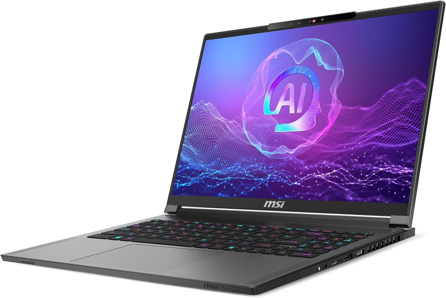 MSI Creator A16 AI+ A3HVFG-037US 16' WQXGA 240Hz Copilot+ PC Mobile Workstation, AMD Ryzen 9 365 2.0GHz, 32GB RAM, 1TB SSD, NVIDIA GeForce RTX 4060 8GB, Windows 11 Pro, Lunar Gray