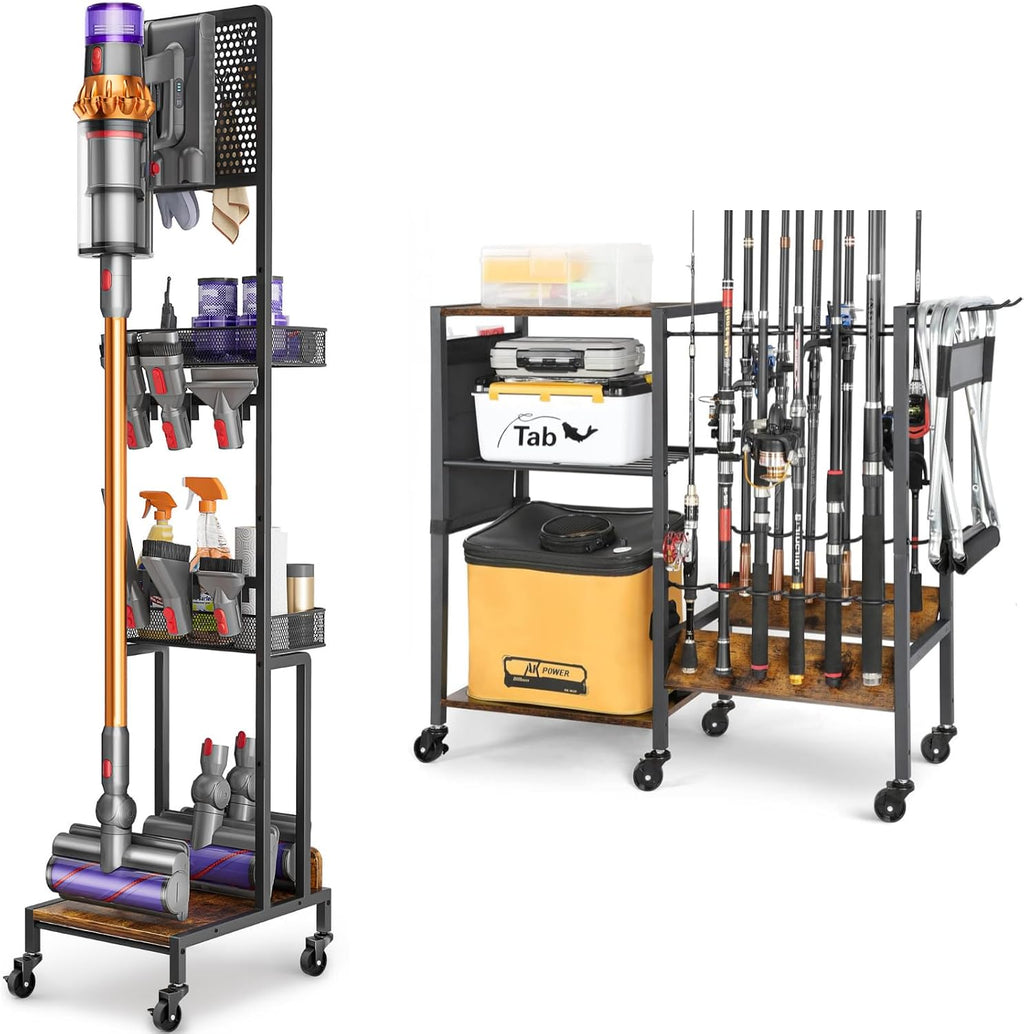 Olakee Vacuum Stand for Dyson and Fishing Rod Holder