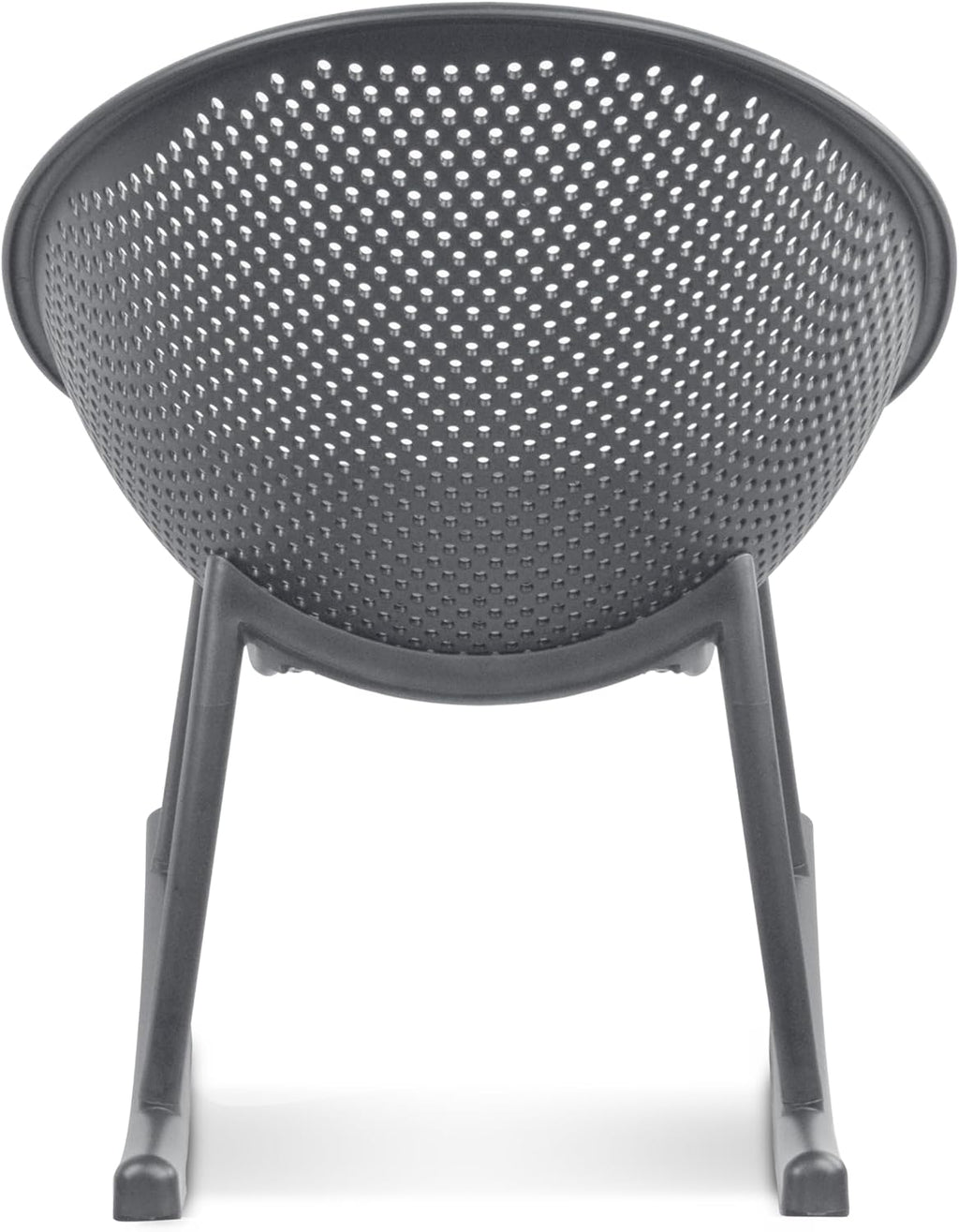 2xhome Patio Rocking Chair | Oval Egg Shaped Lounge Rocker | All Weather Plastic | Modern Accent Side Chair for Indoor or Outdoor Use, Gray, Single, Set of 1