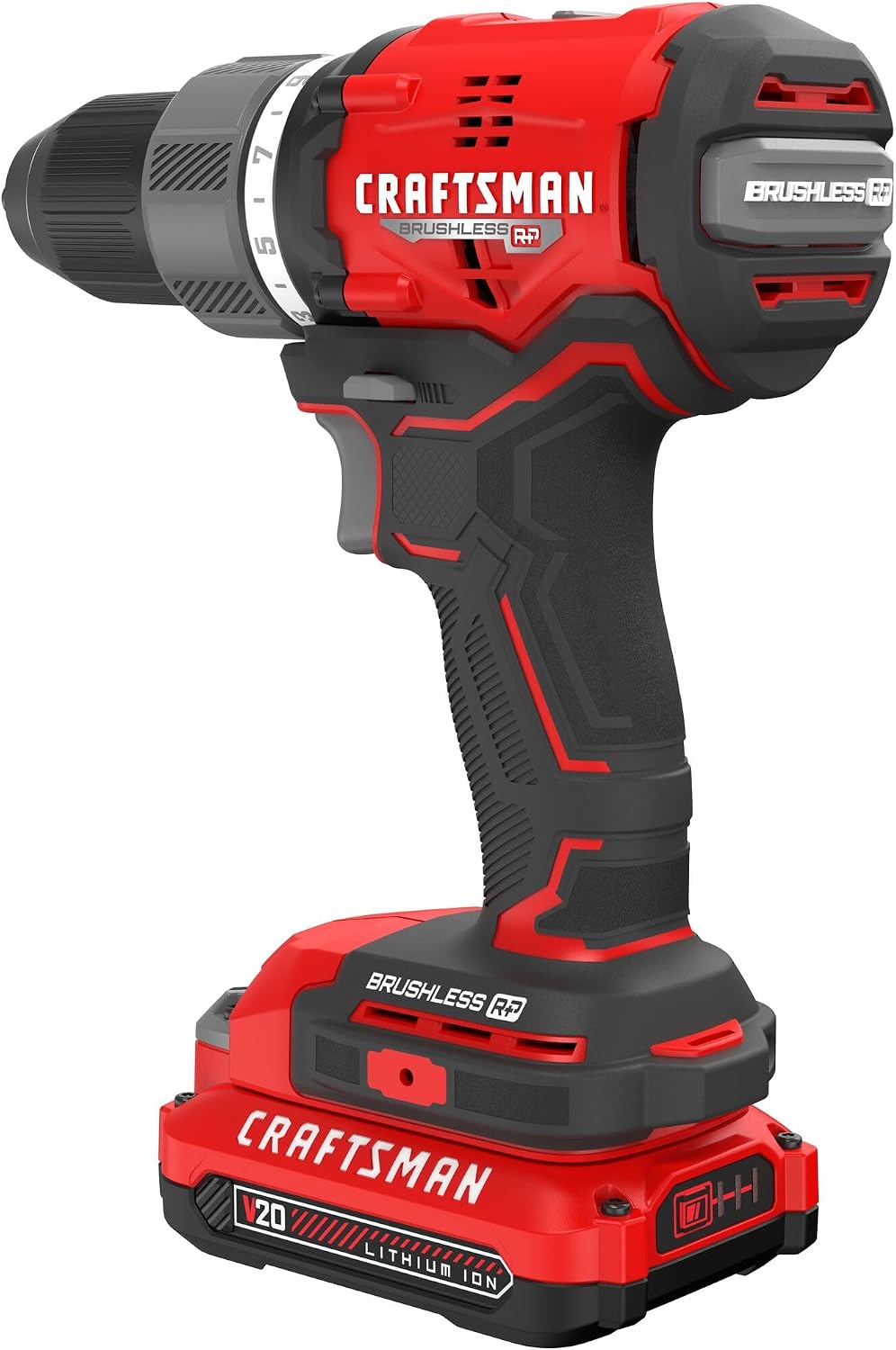 CRAFTSMAN V20 1/2 Inch Cordless Drill/Driver Kit with 1 Battery and Charger (CMCD713C1)
