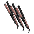 Infiniti PRO CONAIR Rose Gold Ceramic Flat Iron Hair Straightener,1-Inch Flat Iron with Extra-Long Plates,Including a Floating Plate,Advanced Heat Technology,Black,(Pack of 3)