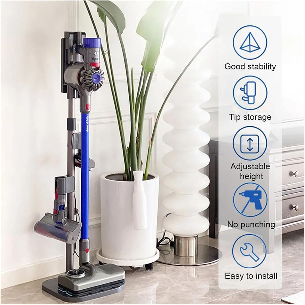 Vacuum Cleaner Stand Storage Bracket，Compatible For Dyson V10 V11 V15 V12slim Accessories Holder Adjustable Height No Punching Rack(S2-height adjustable)