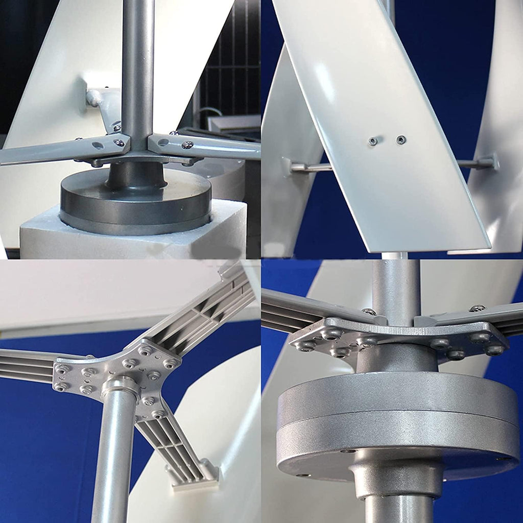 3000W Vertical Wind Turbine Generator, High Efficiency Windmill MPPT Hybrid Solar System Controller Home Use, 12V 24V 48V 220V