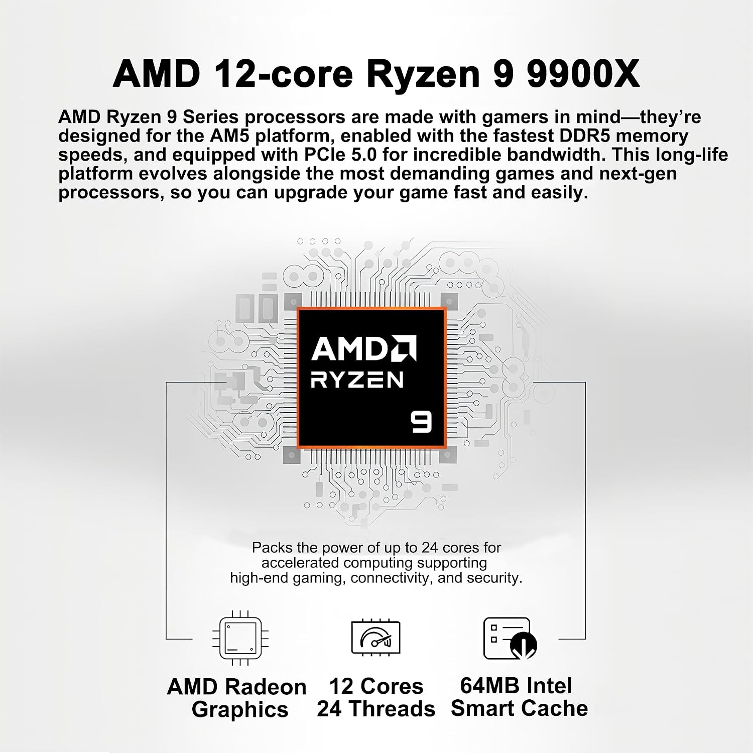 msi Aegis ZS2 Gaming Desktop AMD 12-core Zen 5 Ryzen 9 9900X (>i9-14900HX) 32GB RAM 8TB SSD GeForce RTX 5070 DLSS 4 (Up to 988 AI Tops) 360mm Liquid Cooler 750W 80+ Gold PSU Support HDD Win11