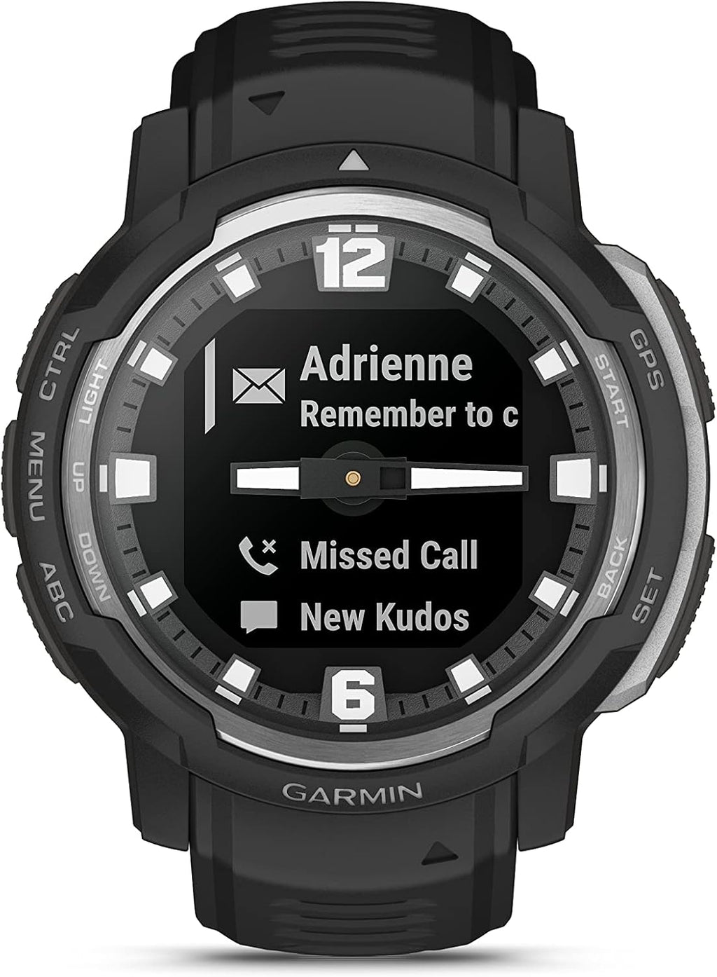 Garmin Instinct Crossover, Rugged Hybrid Multisport GPS Smartwatch, Black | Heart Rate Monitor, Analog Hands and Digital Display, Up to 28 Day Battery Life with Signature Series Charging Bundle