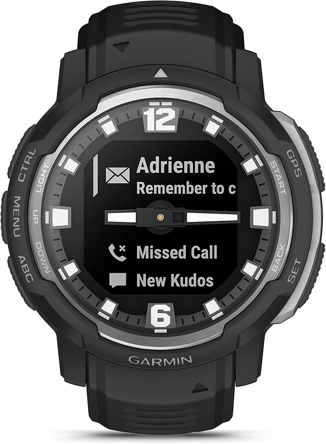 Garmin Instinct Crossover, Rugged Hybrid Multisport GPS Smartwatch, Black | Heart Rate Monitor, Analog Hands and Digital Display, Up to 28 Day Battery Life with Signature Series Charging Bundle