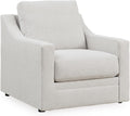 Signature Design by Ashley Maitelynn Contemporary Upholstered Chair with Non-Skid Legs, White