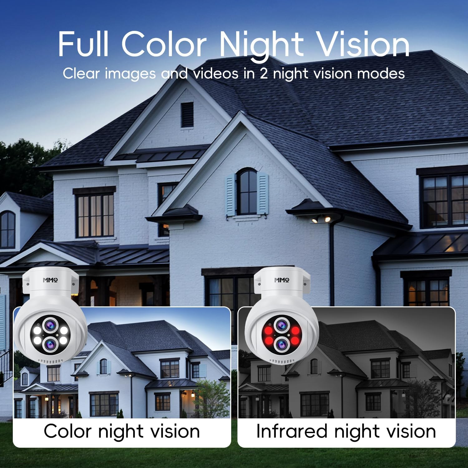 MMQ 【 Auto Track &10x Hybrid Zoom】 Dual Lens WiFi Security Camera System, 4PCS Wireless Cameras Outdoor with 1T HDD,10CH Expandable 5MP NVR, PTZ 2-Way Audio,Color Night Vision, Compatible with Alexa