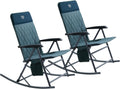 Timber Ridge 3-Level Adjustable Rocking Camping Chair, Ergonomic Padded High Back, Supports 300 LBS, Stable Anti-Tip Rocker, Hard Armrests for Easy Standing, Portable for Patio, Lawn & Tailgating