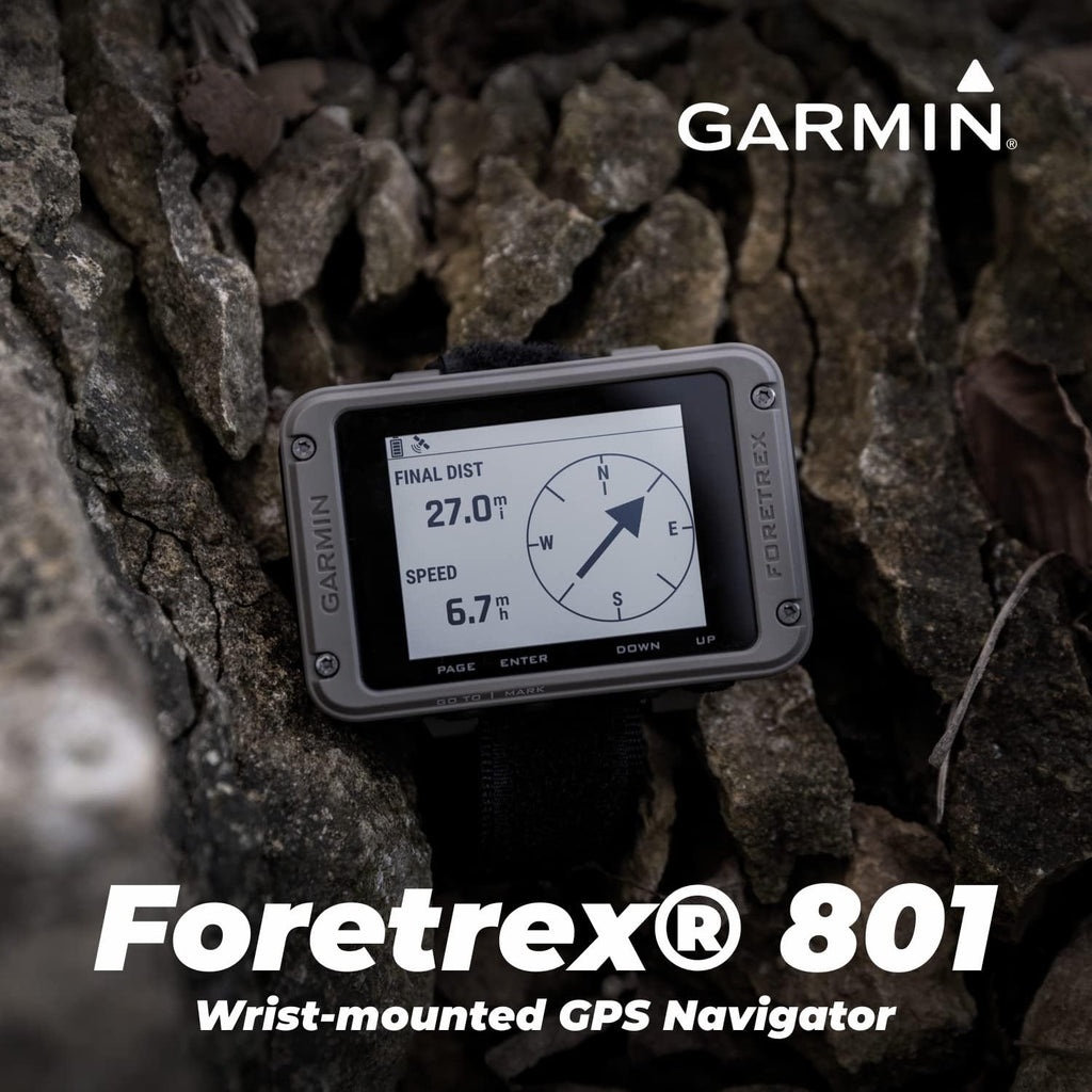 Garmin Foretrex 801 Wrist-Mounted GPS Navigator with Tactical Features, No Strap with Wearable4U E-Bank Bundle