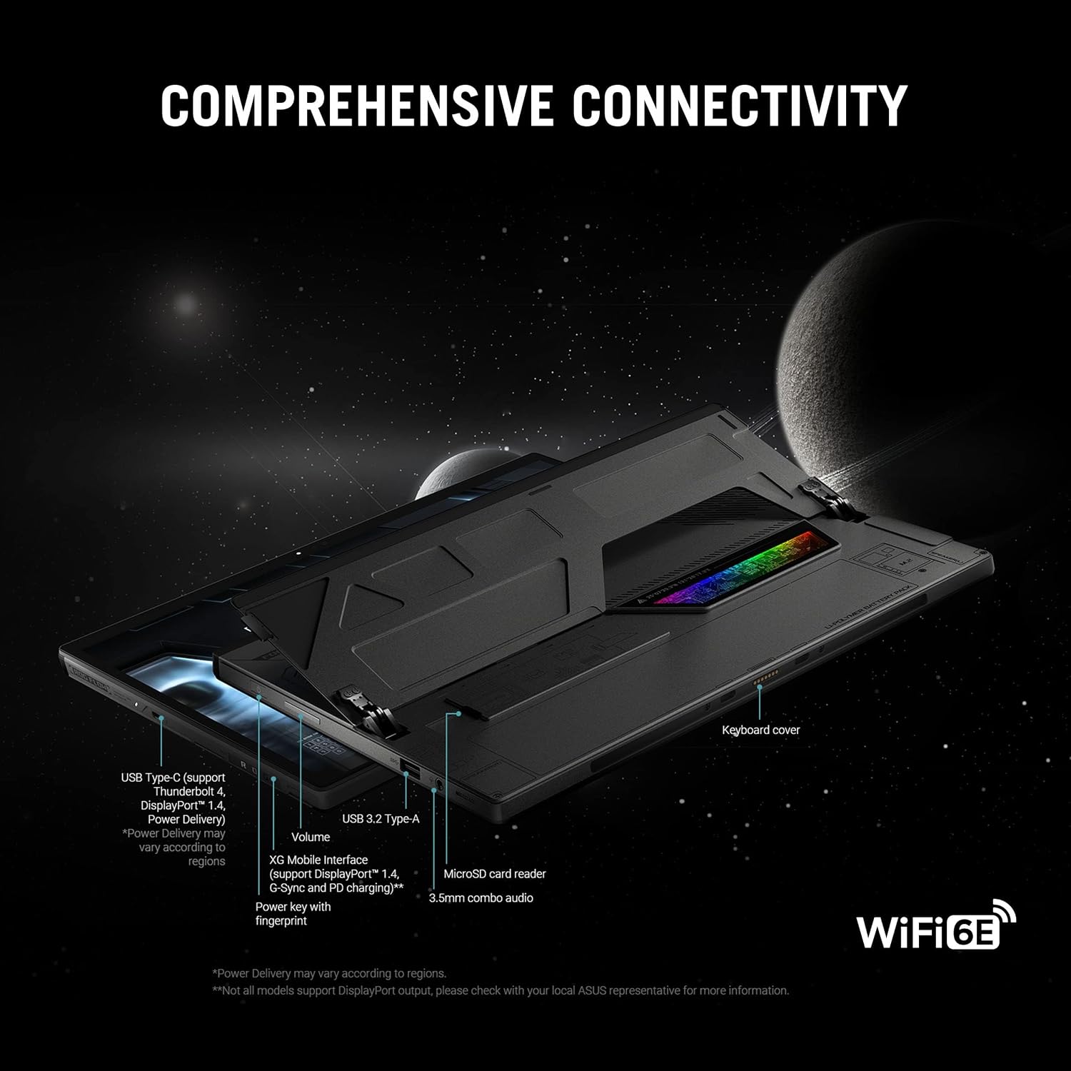 ASUS ROG Flow Z13 (2023) Gaming Laptop Tablet, 13.4' Nebula Display 16:10 QHD 165Hz, GeForce RTX 4050, Intel Core i9-13900H, 16GB LPDDR5, 1TB PCIe SSD, Wi-Fi 6E, Windows 11, GZ301VU-DS94