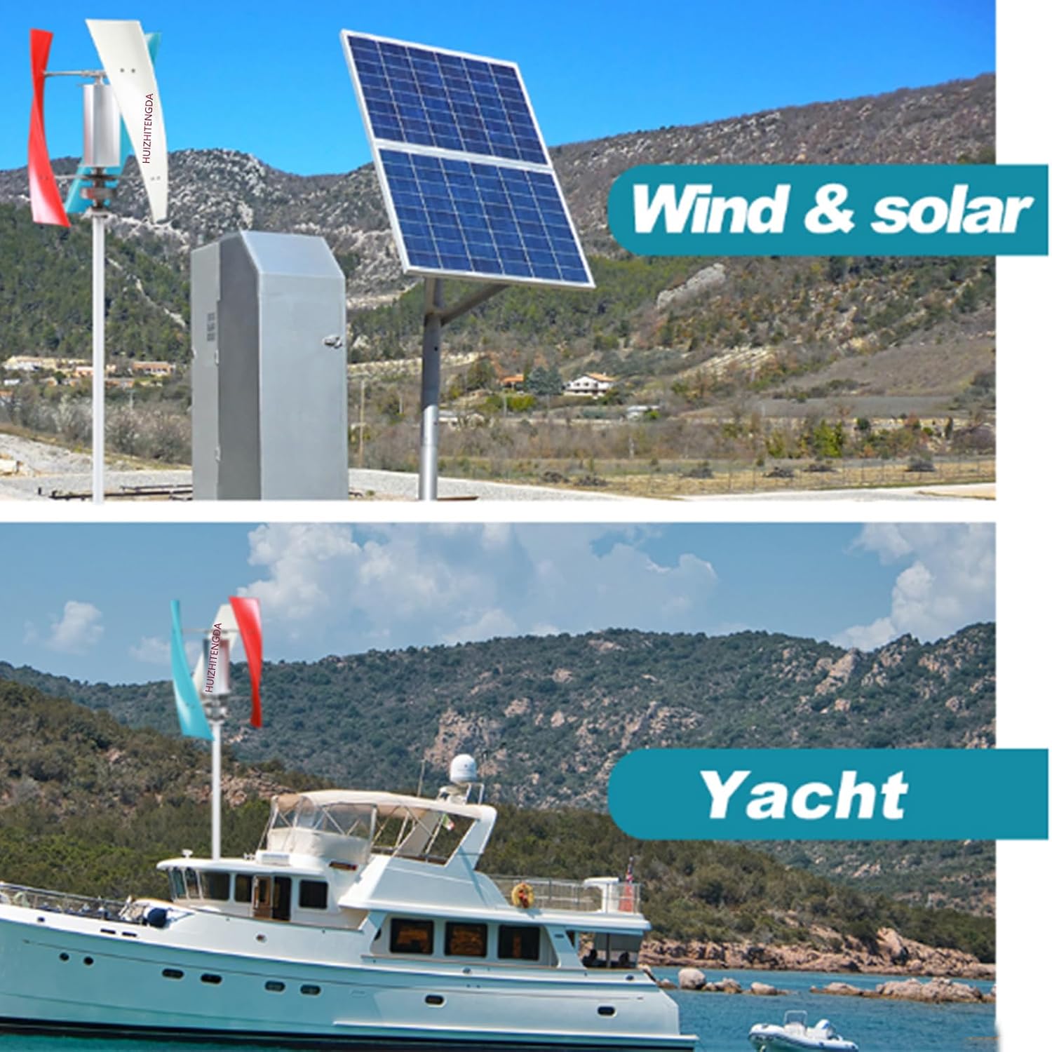 3000W Wind Turbine Generator Kit 12V 24V 48V 220V Low Starting Wind Speed Energy Generator Wind Power Kit for Lighting on Farm Streets,12v