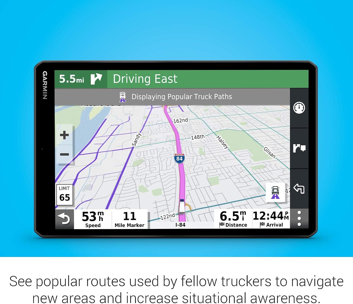 Garmin dēzl OTR1000, 10-inch GPS Truck Navigator, Easy-to-read Touchscreen Display, Custom Truck Routing and Load-to-dock Guidance (Renewed)