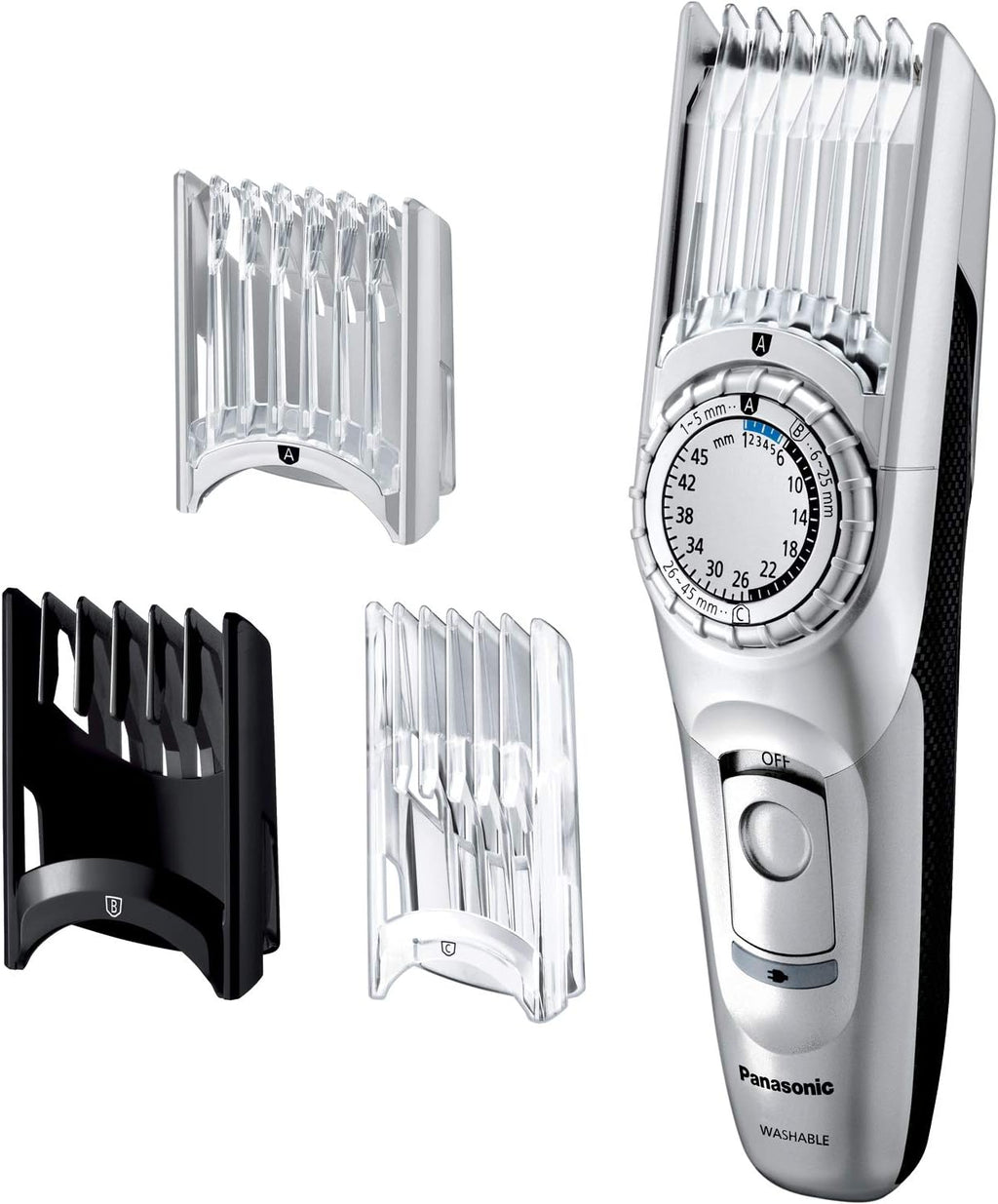 Panasonic Hair Cutter Hair Clipper Rechargeable/AC Type Silver ER-GC74-S