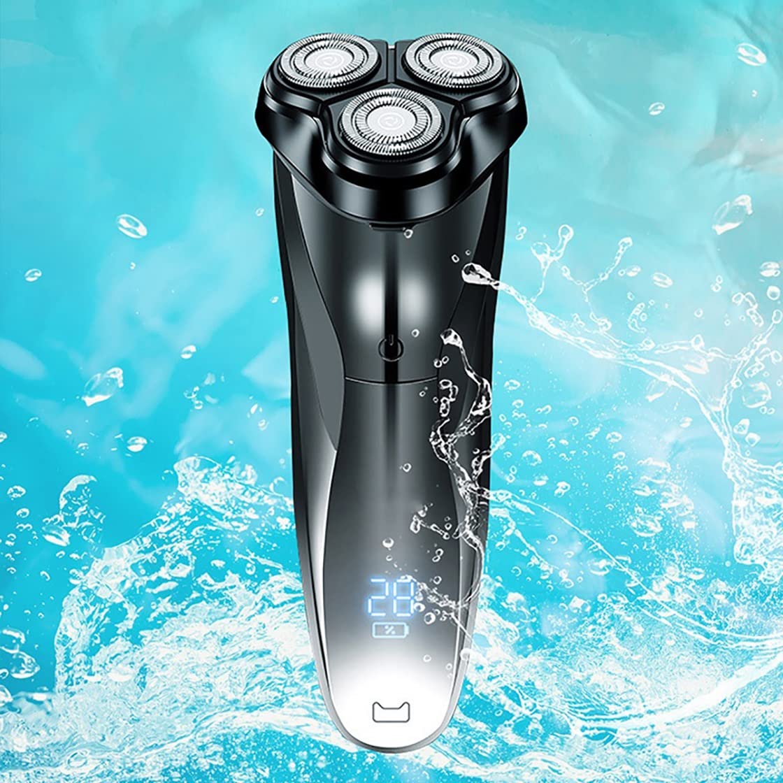 Head Shavers for Bald Men, Electric Shaver For Men Full Body Washable Rechargeable Beard Trimmer Shaving Machine Electric Razor (Color : Black)