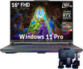 ASUS ROG Strix-G16 Gaming Laptop - AMD Ryzen 9 8940HX, 16' WUXGA 165Hz Display, NVIDIA GeForce RTX 5070 Ti 12GB GDDR7, 32GB DDR5, 2TB SSD, RGB Backlit KB, Windows 11 Pro, w/Accessories