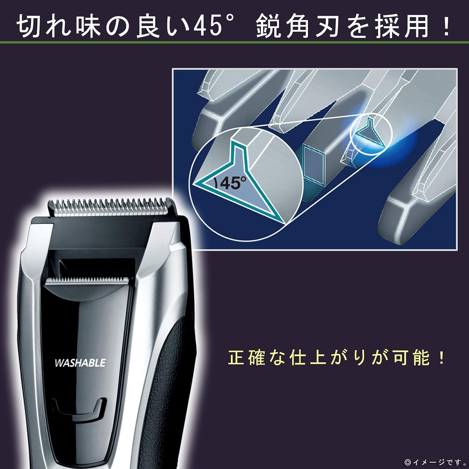 Panasonic Beard Trimmer / Voltage Supported Ac100-240v Silver Tone Er-gb74-s