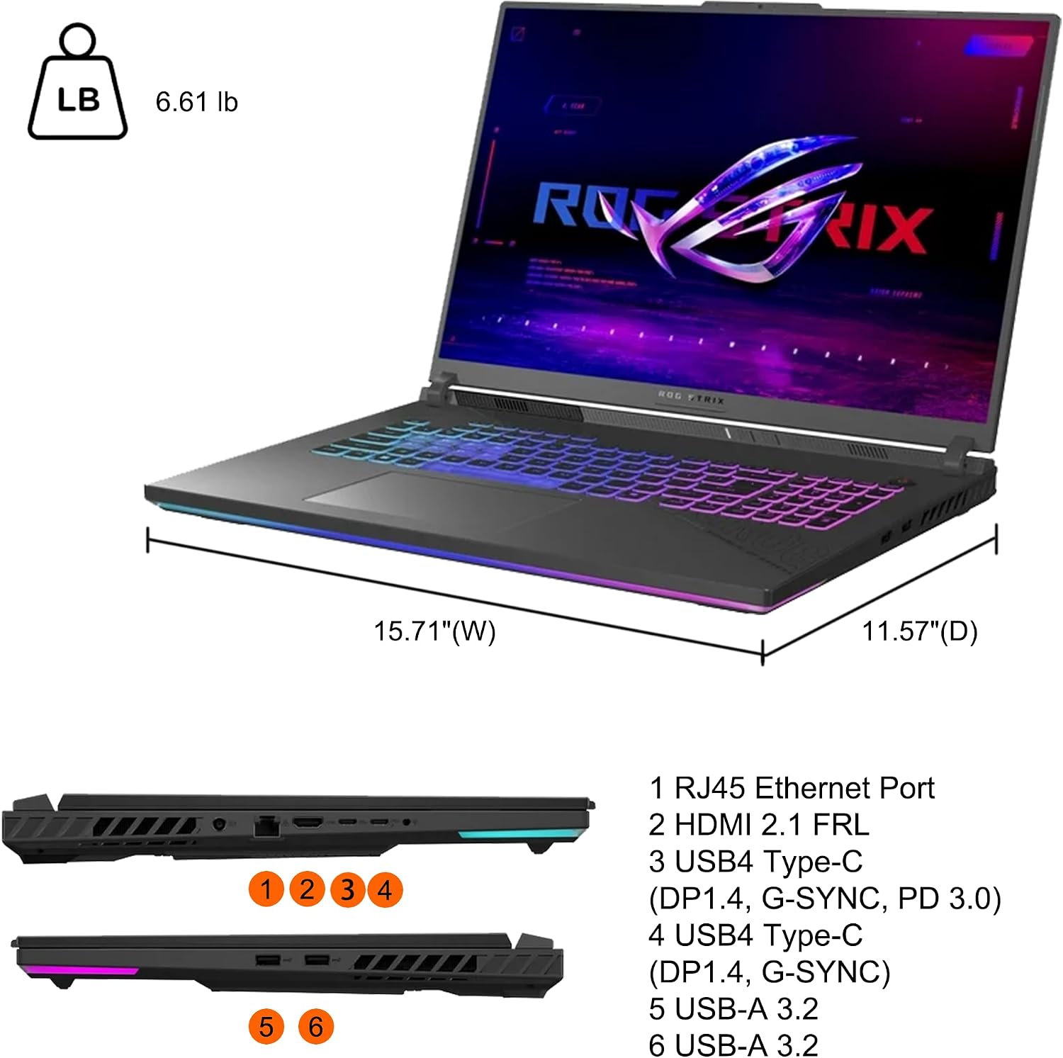 ASUS ROG Strix G18 G814 Gaming Laptop 18' 2.5k (2560x1600) 240Hz (100% DCI-P3) AMD 16-core Ryzen 9 9955HX (>i9-14900HX) 32GB DDR5 2TB SSD GeForce RTX 5070 4-Zone RGB Backlit Wi-Fi6E Win11Pro ICP Hub