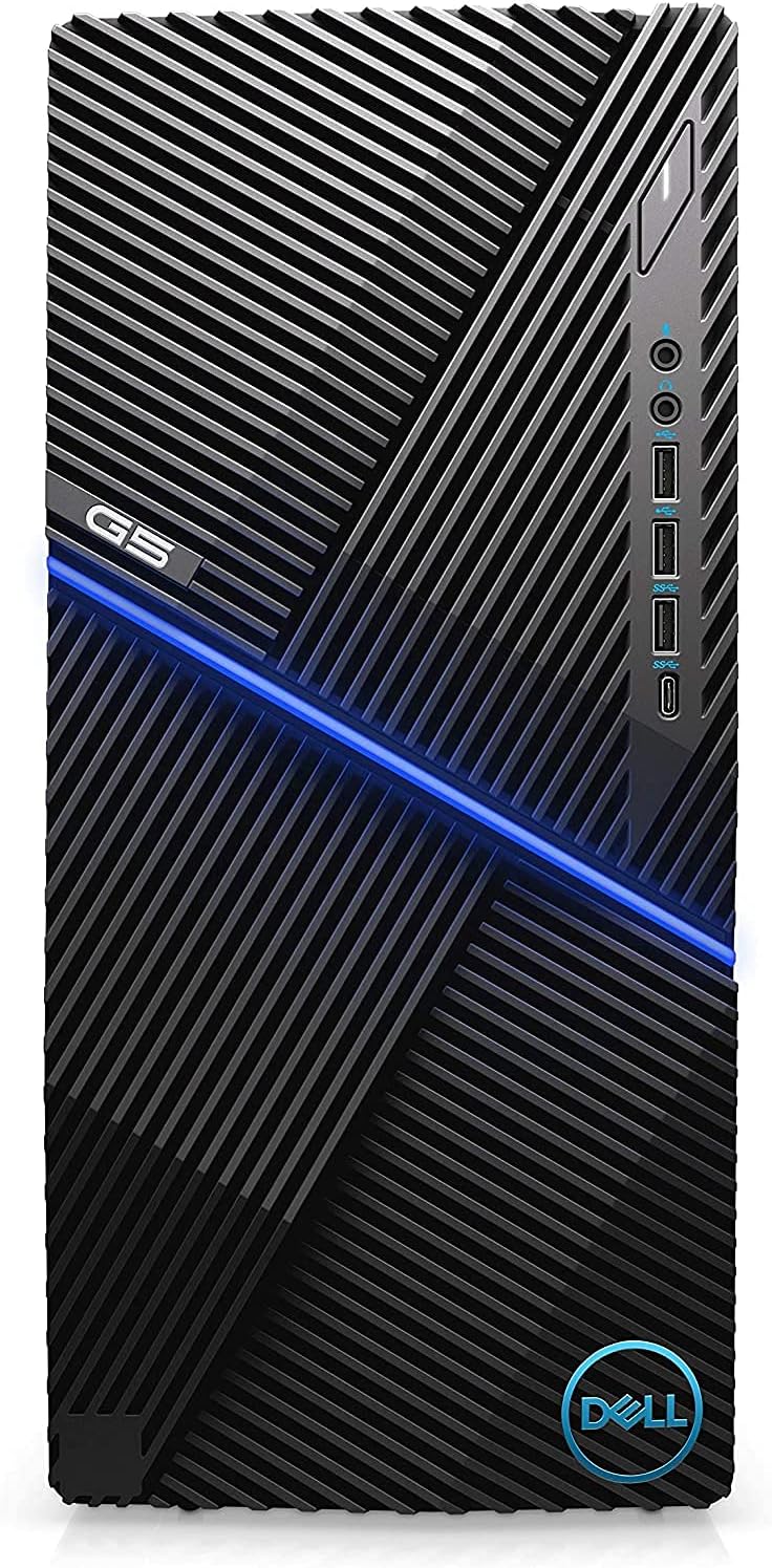 Dell 2021 G5 Gaming Desktop, Intel Core i7-10700F, 64GB DDR4 Memory, 2TB PCIe Solid State Drive + 8TB HDD, NVIDIA GeForce GTX 1660 Ti, WiFi, HDMI, Wired Keyboard&Mouse, Windows 10