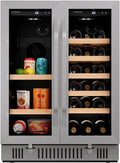 EdgeStar CWB1761FD 24 Inch Wide 18 Bottle Capacity and 47 Can Capacity Wine and Beverage Cooler - Stainless Steel