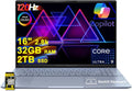 ASUS Vivobook S16 AI PC Laptop 16' 2.8k OLED 120Hz (600nits, 100% DCI-P3) Intel 16-core Ultra 9 285H 32GB RAM 2TB SSD Backlit for Creator Designer Business Professional Win11 ICP Hub