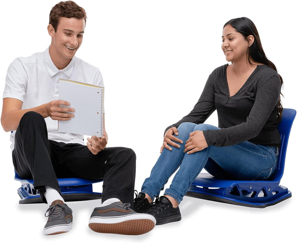Virco ANFLROCK18 Analogy Floor Rocker Chair 18' Shell for Students 5th Grade - Adult, Comfortable Rocking Seating Option for Schools and Classrooms - Navy (1 Chair)