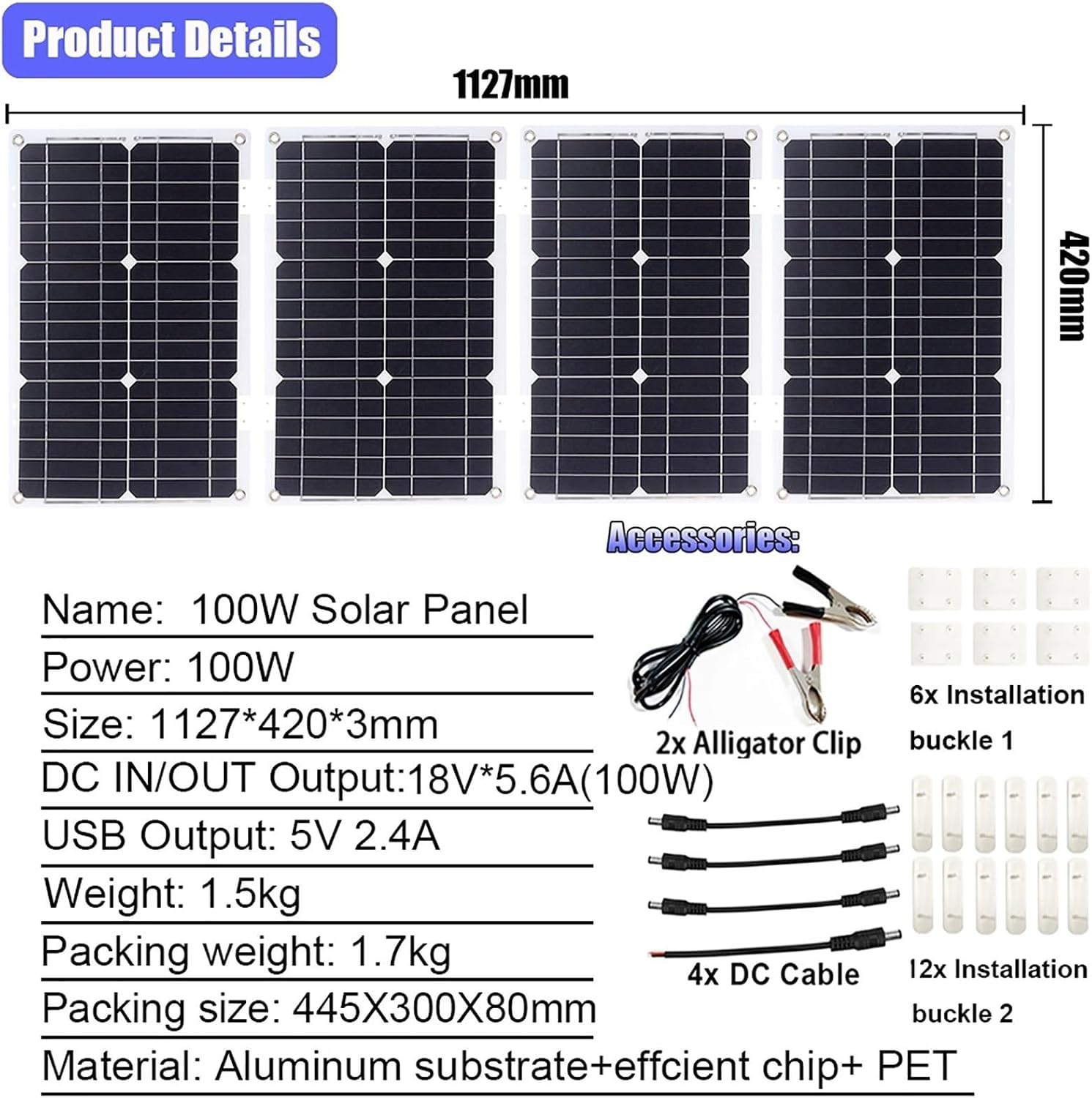 3000 Watt Solar Panel Controller and Inverter Solar Panel Kits with Adjustable Solar Panels Home Solar System Kits Fast Charge Complete Solar Panel Kits for RVs(Yellow,12V-110V)