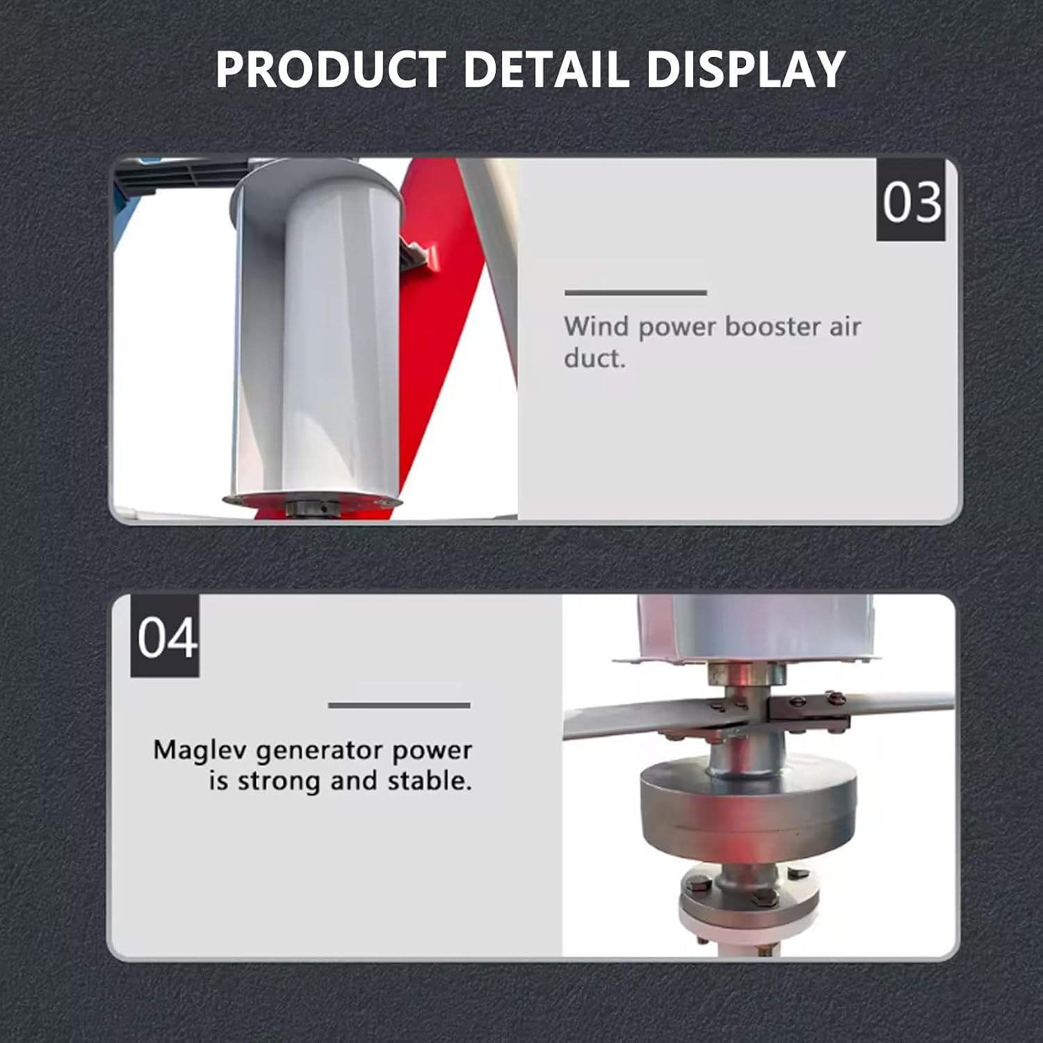 3000W Portable Wind Turbine Generator Kit, 12V/24V Vertical 3-Blade Helix Power System, Eco-Friendly Renewable Energy for Off-Grid Homes, Efficient Wind Power Solution