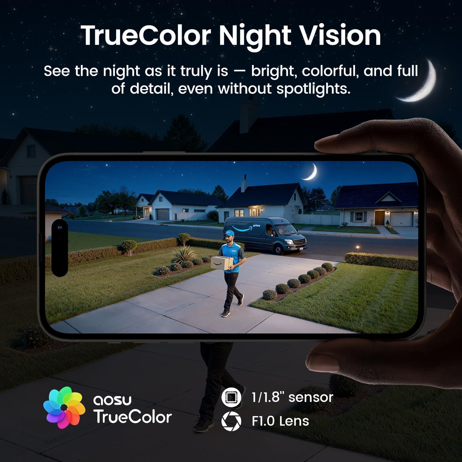aosu T2 Ultra 4K Solar Security Camera Wireless Outdoor, Smart Home Security Camera with TrueColor Night Vision, AI Recognition & Motion Tracking, 360°Pan&Tilt, aosuCortex Compatible, 1 Pack