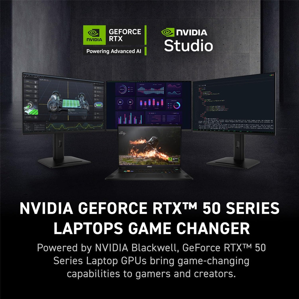 msi Stealth 18 HX AI 18' UHD Gaming Laptop (Intel Ultra 9-275HX, GeForce RTX 5090 24GB, 64GB DDR5, 2TB SSD, Per-Key RGB Keyboard, 2 Thunderbolt 4, WiFi 7, Win 11 Pro) w/DKZ USB Port Expander