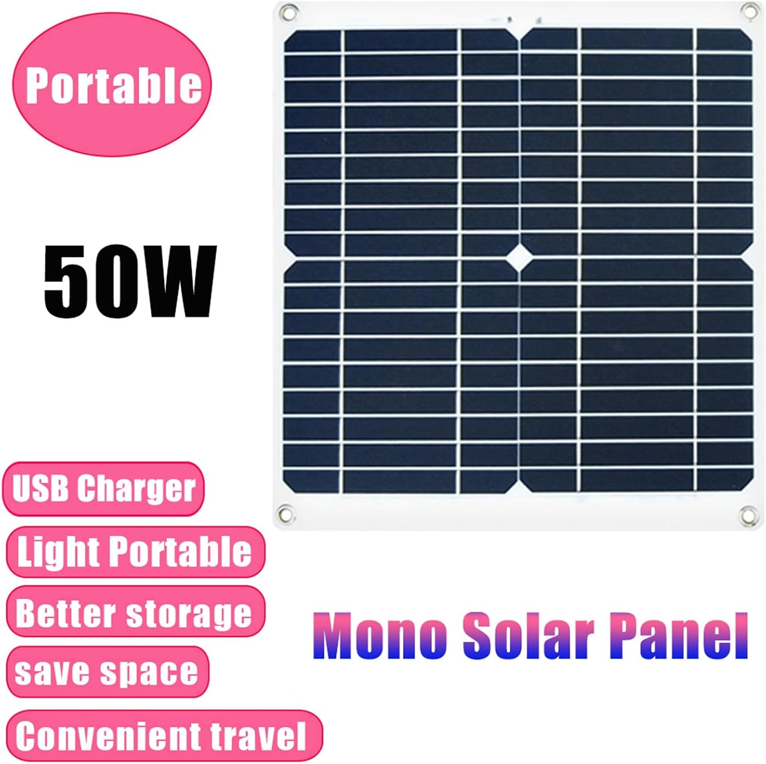 3000W Solar Panel Kit with 50A Controller & 50W 12V Solar Panel, 12V to 110V/220V Inverter, Home Solar Generator System for Off-Grid Power (Yellow)