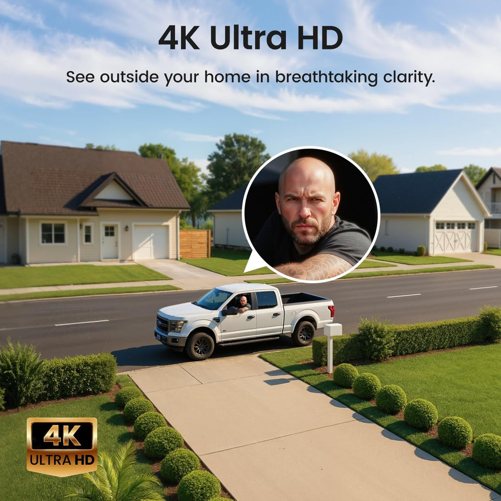 aosu T2 Ultra 4K Solar Security Camera Wireless Outdoor, Smart Home Security Camera with TrueColor Night Vision, AI Recognition & Motion Tracking, 360°Pan&Tilt, aosuCortex Compatible, 1 Pack