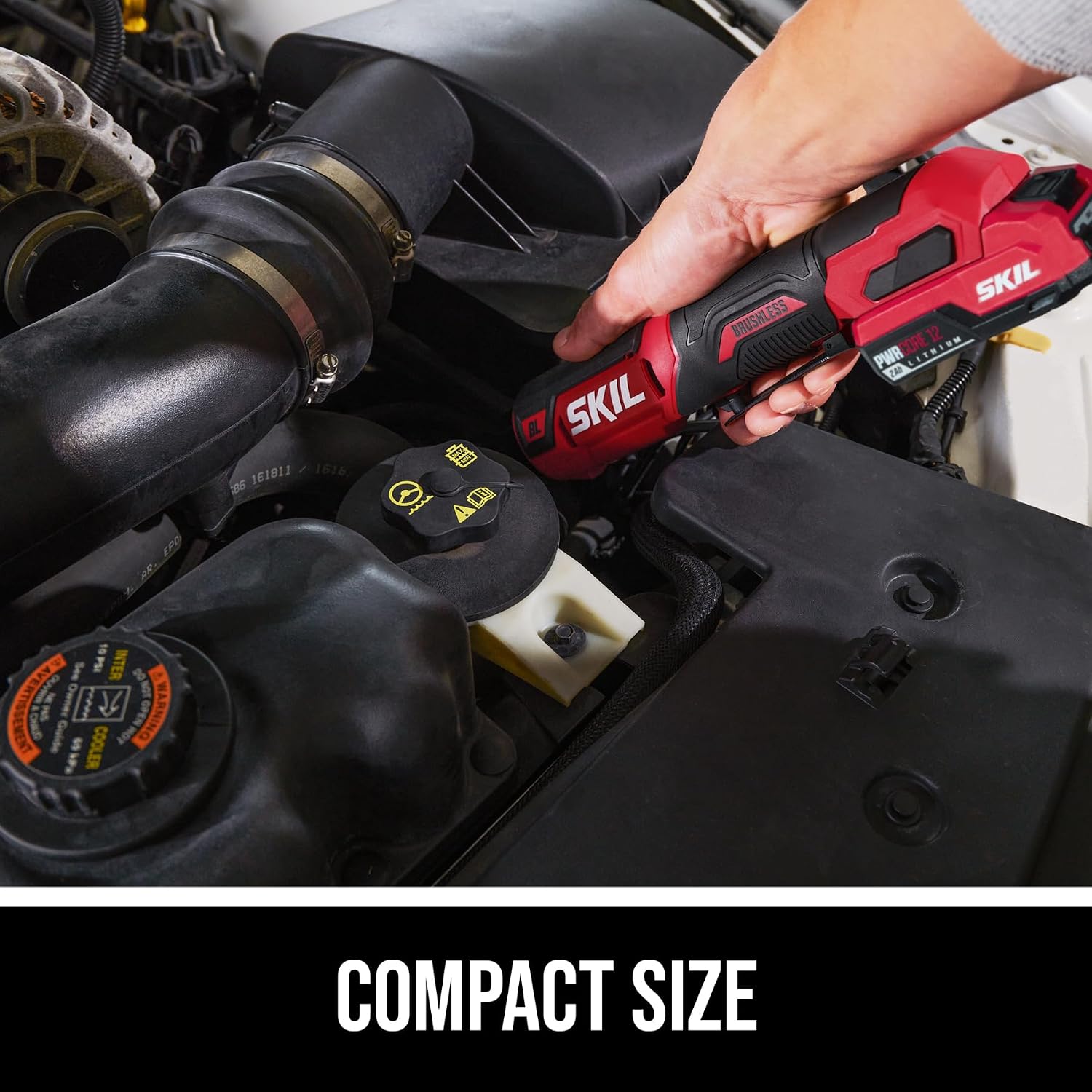 SKIL PWR CORE 12 Brushless 12V 3/8-Inch Ratchet Wrench Kit, Includes 2.0Ah USB-C Battery and 20W Charger - RW5763A-11