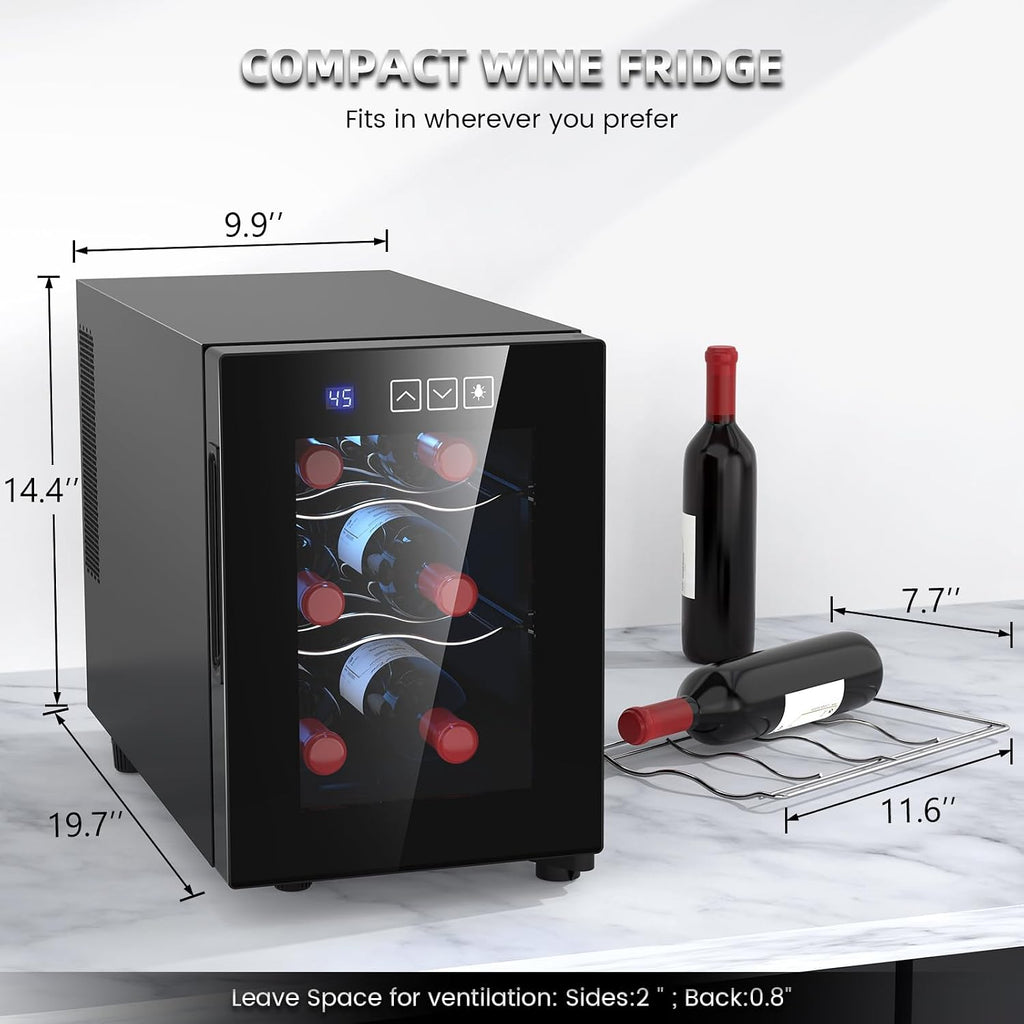 Mojgar 4457446 Cooler, 6 Bottles, Black