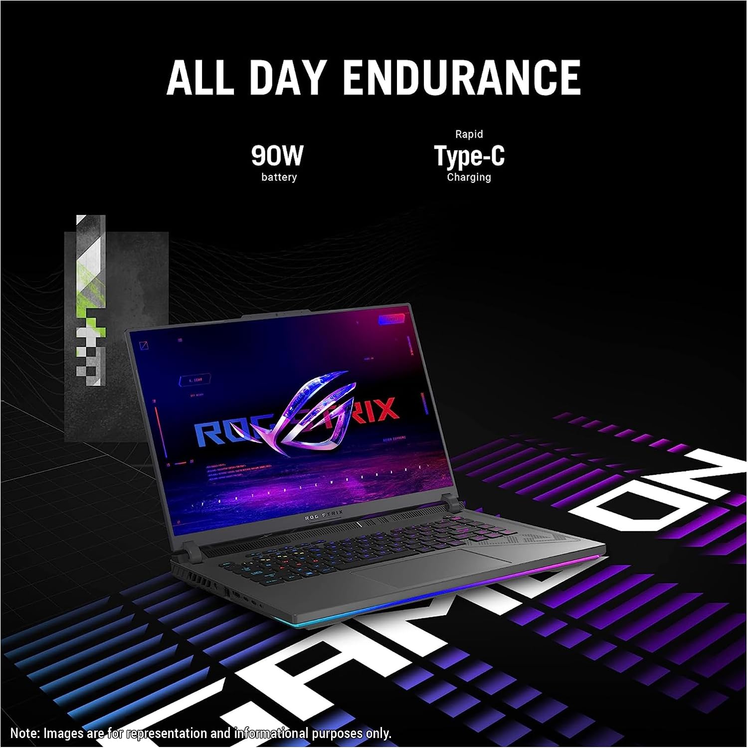 ASUS Rog Strix G16 Gaming Laptop, Intel i9-13980HX, 32 GB DDR5 RAM, 1 TB PCle SSD, 16' QHD+ (1920x1200), Nvidia Geforce RTX 4060, W11 Home